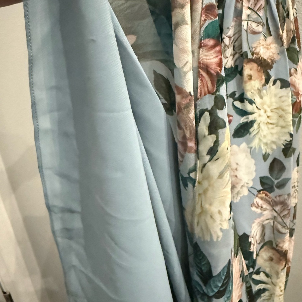 NWT Sachin & Babi Size 8 Embellished Kenzia Floral Blue Gown - Picture 13 of 15